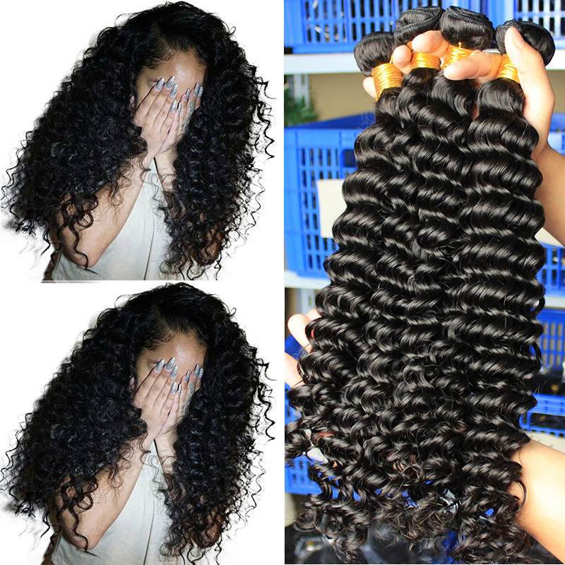 Deep Wave 3 Bundles With Closure - Fasci di onde profonde con chiusura