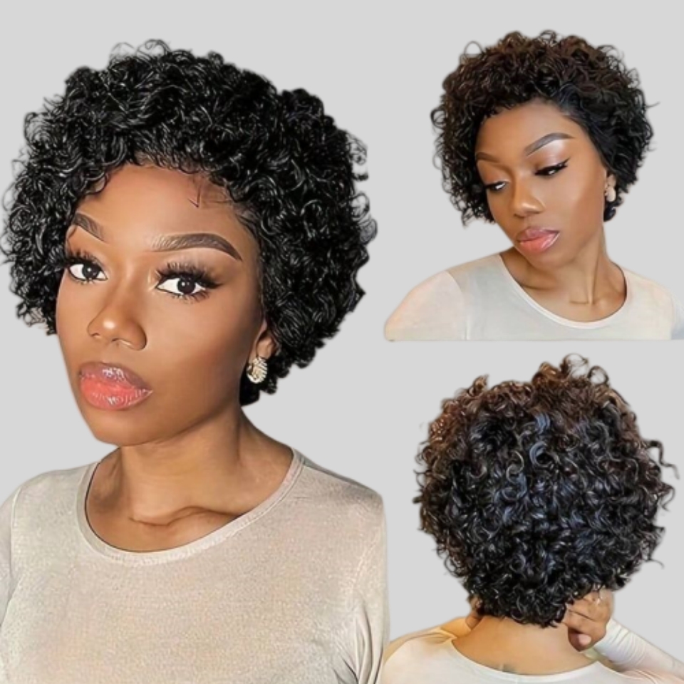 Parrucca riccia con taglio pix - Short Pixie Cut Wig Human Hair Cheap recensione e prezzo