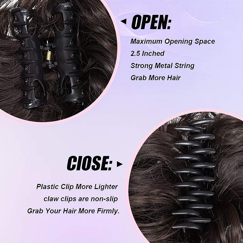 Chignon sintetico riccio con c - Claw Clip Messy Bun Hair Piece recensione e prezzo