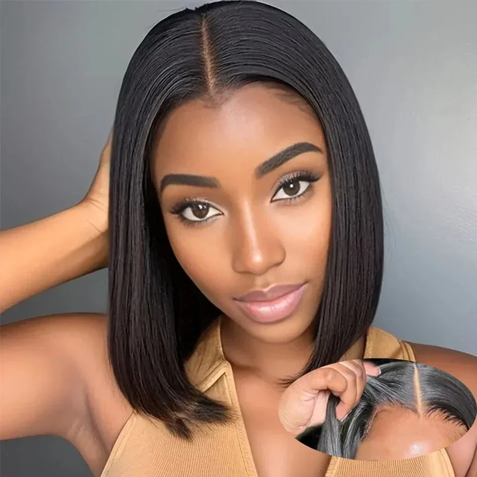 2026 NUOVE parrucche bob con f - Hd Lace Frontal Wig Human Hair Pre Plucked recensione e prezzo