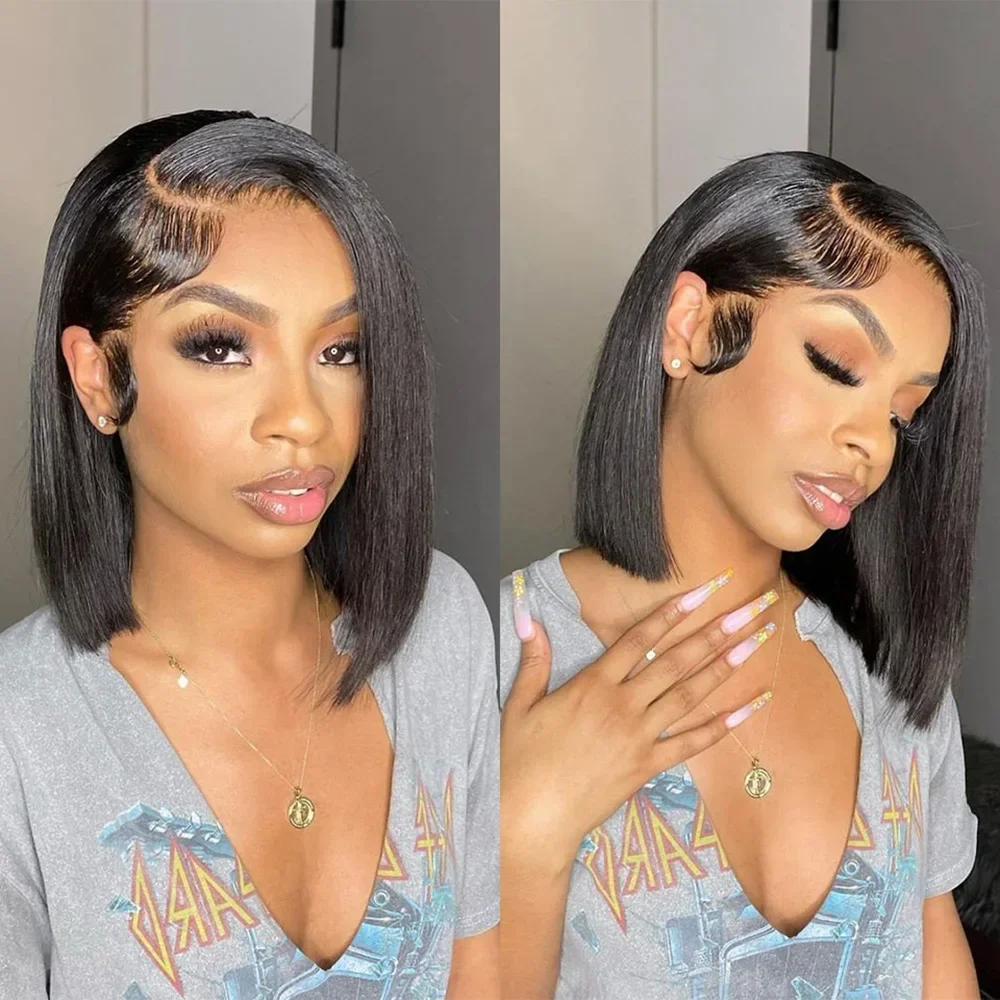 2026 NUOVE parrucche bob con f - Hd Lace Frontal Wig Human Hair Pre Plucked recensione e prezzo