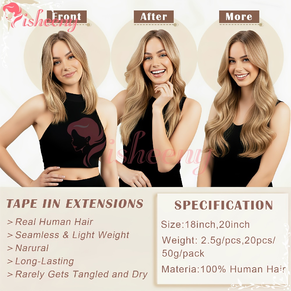 Isheeny Extensioni per capelli - Invisible Tape In Extensions Real Hair recensione e prezzo