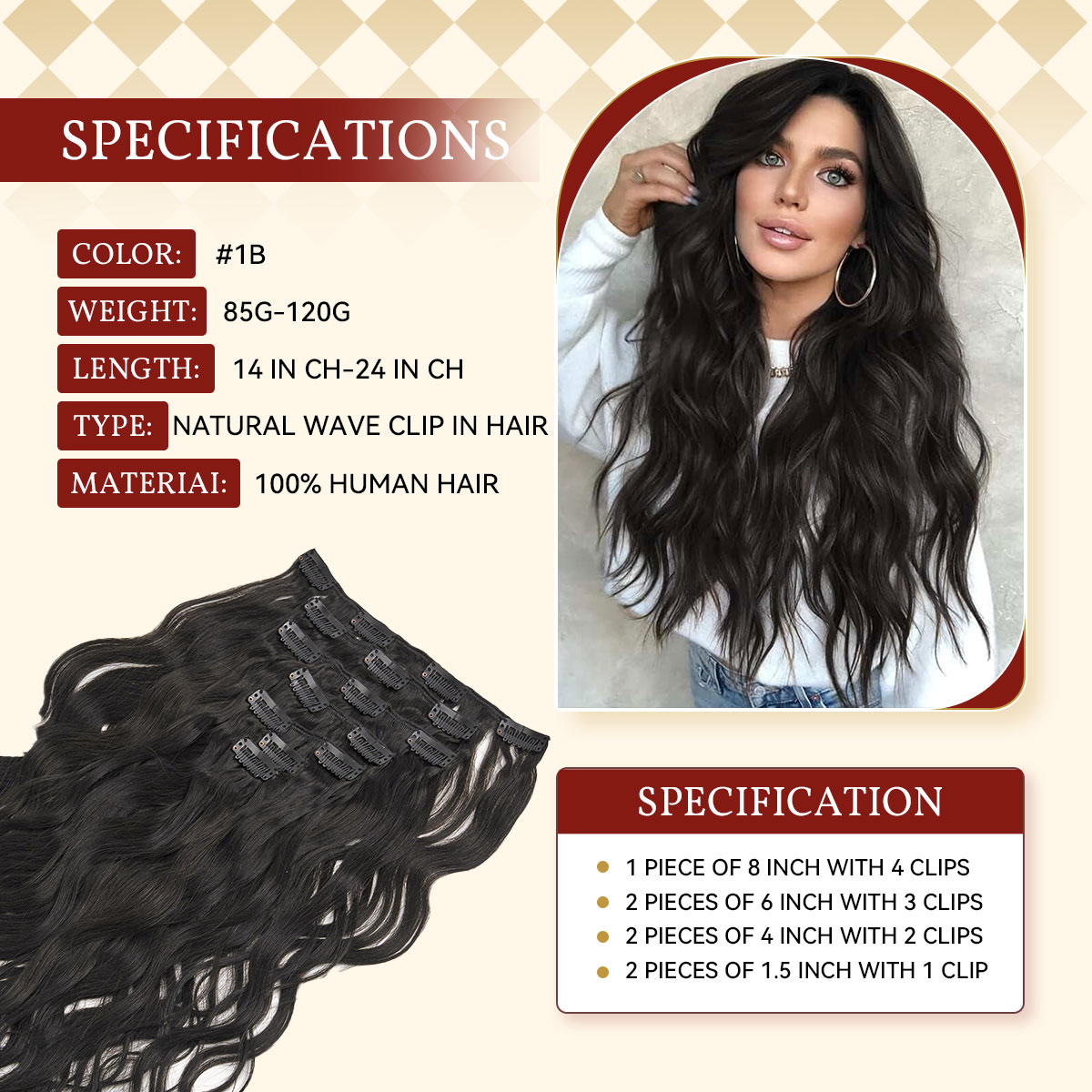 12A Onda Naturale Clip Ins Est - Seamless Clip In Hair Extensions Human Hair recensione e prezzo