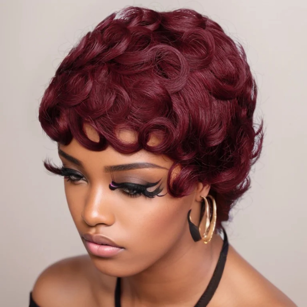 Parrucca Pixie Cut 99J Parrucc - Short Pixie Cut Wig Human Hair Cheap recensione e prezzo