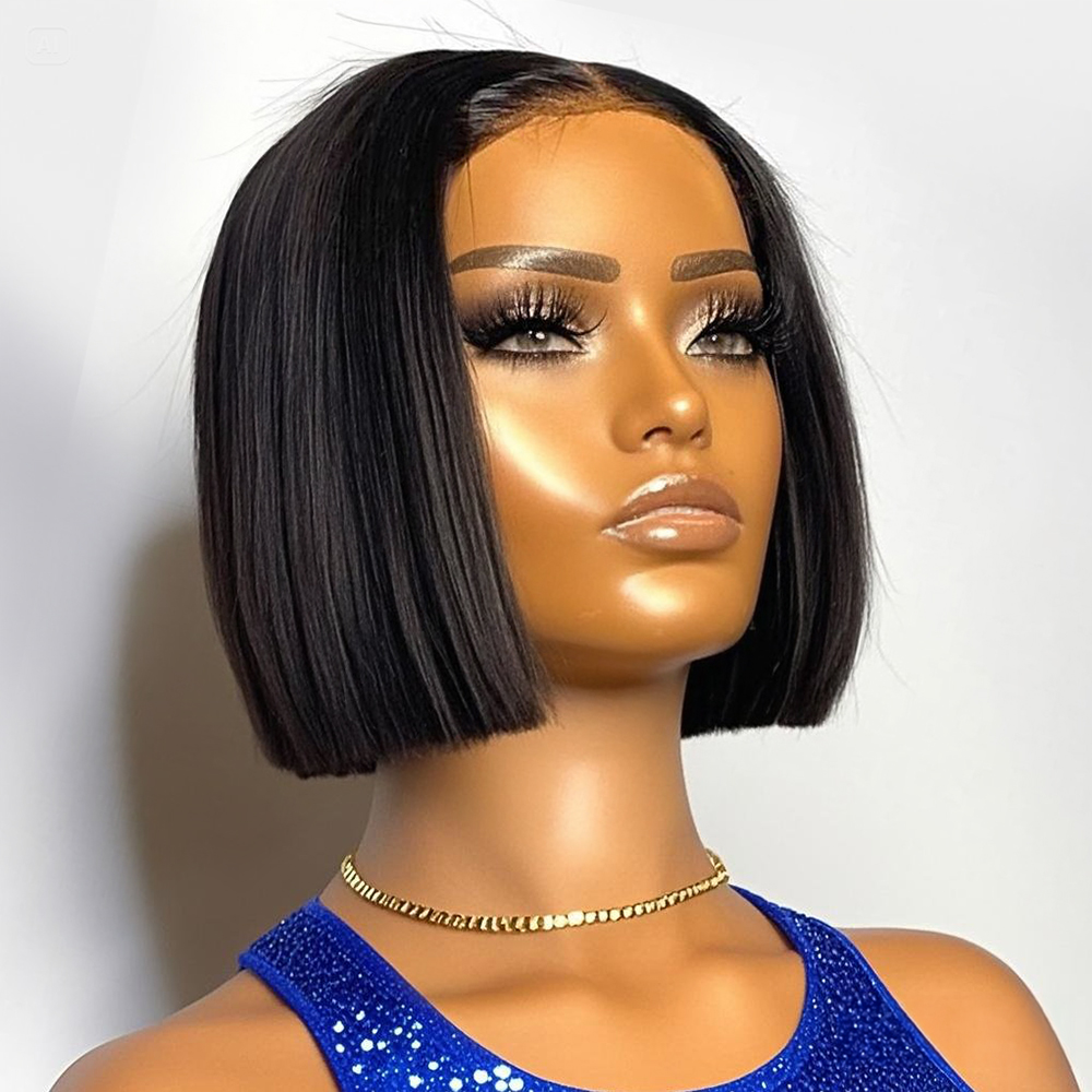 Parrucca Bob Corta Liscia con  - Hd Lace Frontal Wig Human Hair Pre Plucked recensione e prezzo